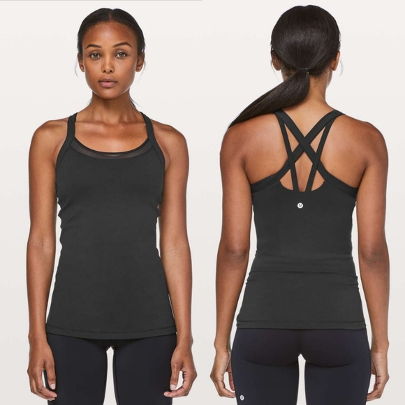 lululemon athletica Tops - Lululemon Rally Your Heart Tank Black Size 6
